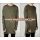 2018 Extended Essential Long Sleeve Dropped Back Under T-shirt Olive Viscose Tee -KW Style